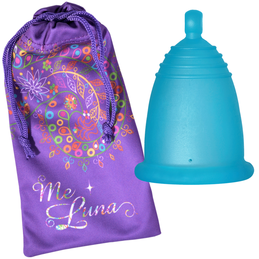 Me Luna® Menstruatiecup | Soft | S | Cyaan | met Balletje
