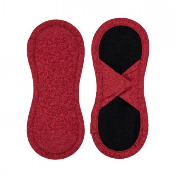 Bamboolik Inlegkruisje - Rood satijn, Klittenband