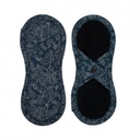 Bamboolik Inlegkruisje - Blauw satijn, Drukknoopjes