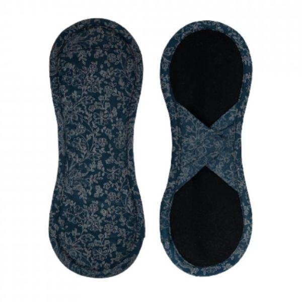 Bamboolik Maandverband - Blauw satijn, Klittenband