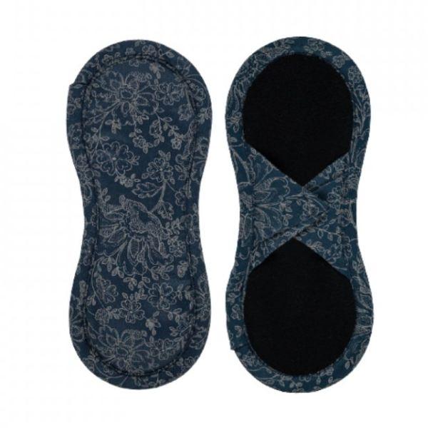 Bamboolik Inlegkruisje - Blauw satijn, Klittenband