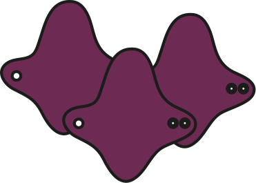 Menstrual pad Mini Reach – Aubergine | MaM Ecofit