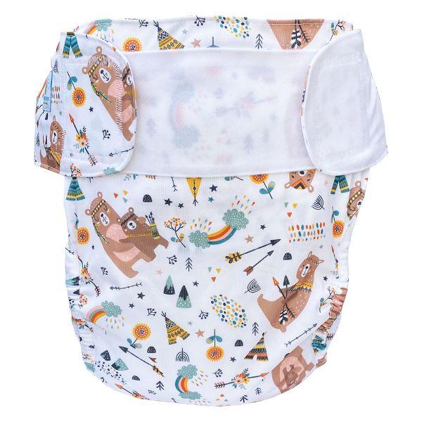 Alles-in-Twee Luier Junior- ECO Shell, Mama Beer | Blümchen