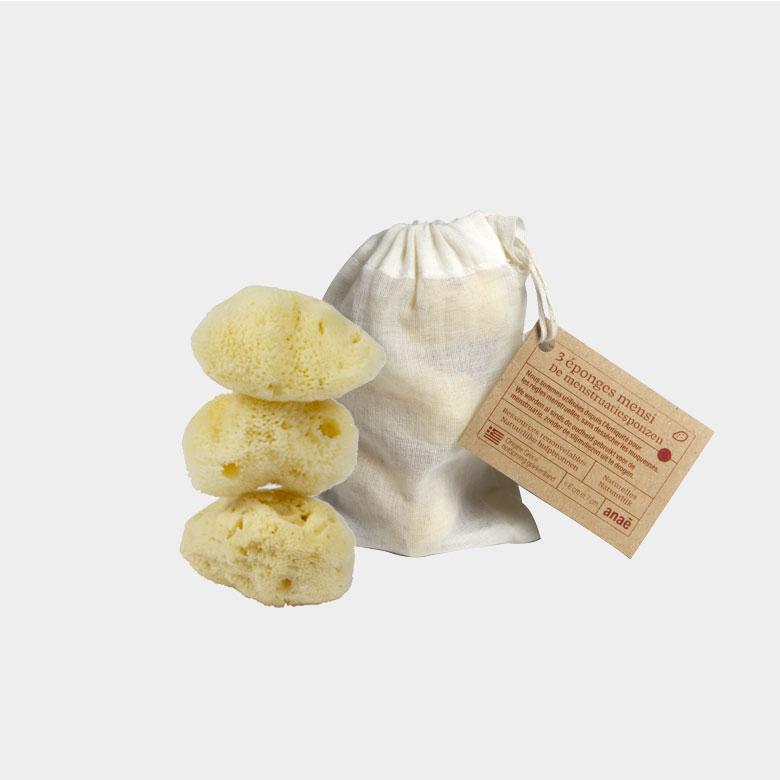 Anaé Menstruatiesponsjes – 3 stuks (6–7 cm)