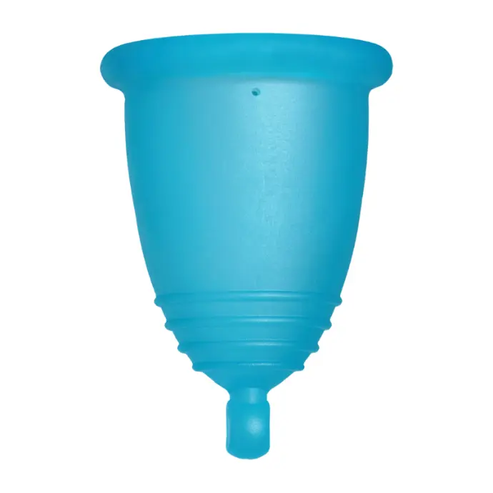 Me Luna® Menstruatiecup | Soft | M | Cyaan | met Balletje