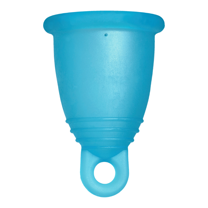 Me Luna® Menstruatiecup | Soft | M | Cyaan | met Ring