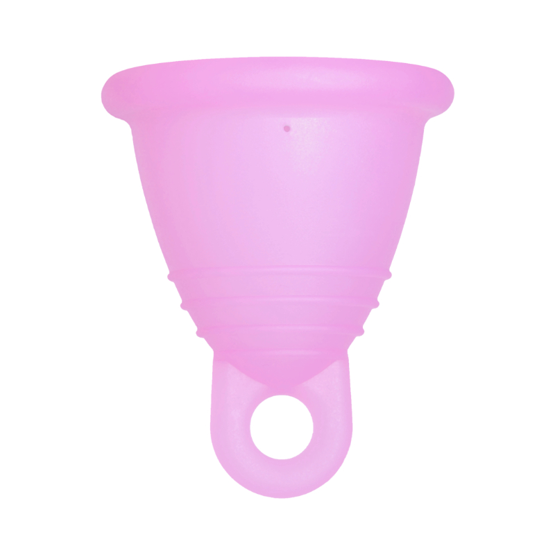 Me Luna® Menstruatiecup | Soft | Shorty L | Roze | met Ring