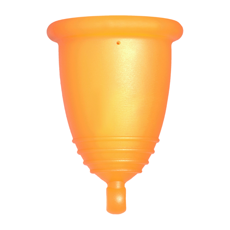 Me Luna® Menstruatiecup | Classic | S | Oranje | met Balletje