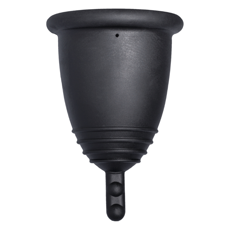 Me Luna® Menstruatiecup | Classic | M | Zwart | met Steeltje