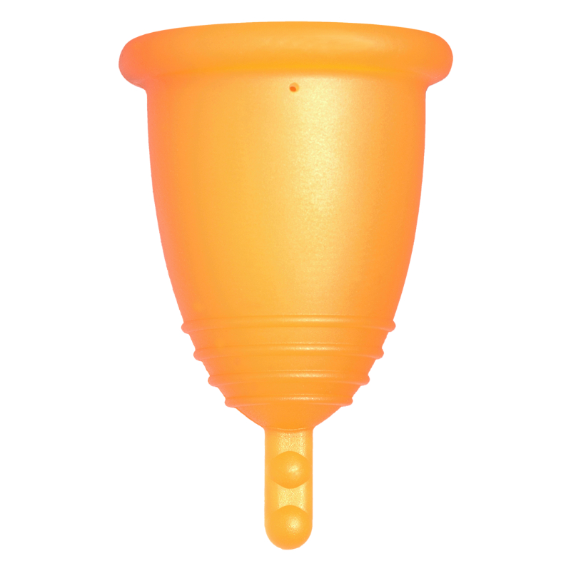 Me Luna® Menstruatiecup | Classic | L | Oranje | met Steeltje