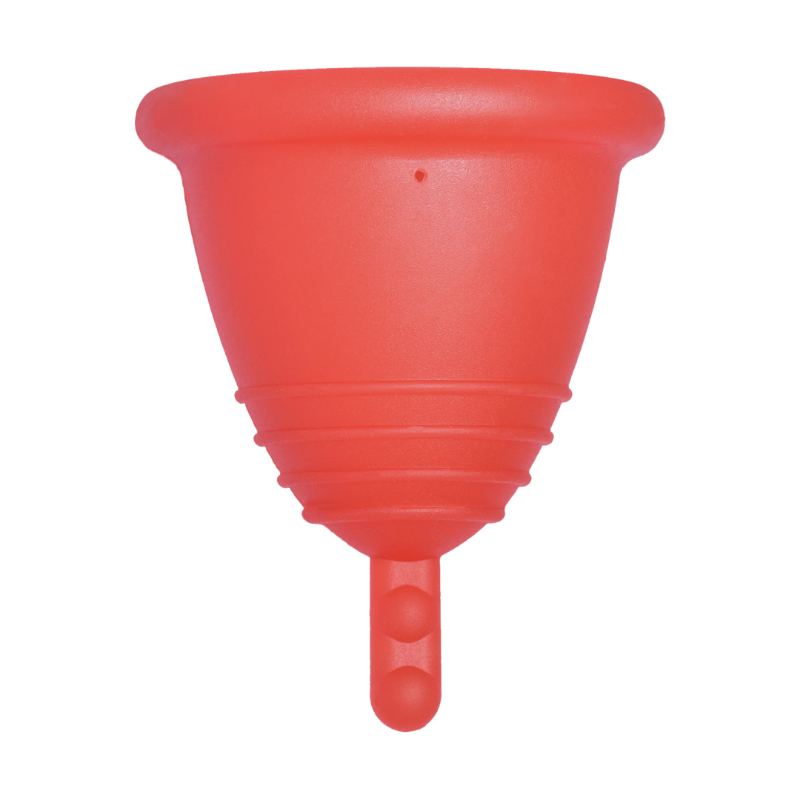 Me Luna® Menstruatiecup | Classic | Shorty S | Rood | met Steeltje