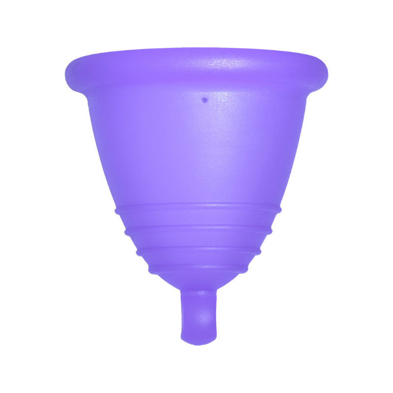 Me Luna® Menstruatiecup | Sport | Shorty XL | Blauw-violet | met Balletje