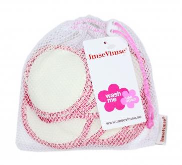 Wasbare Wattenschijfjes – Wit met roze (Set van 10) | Imse 