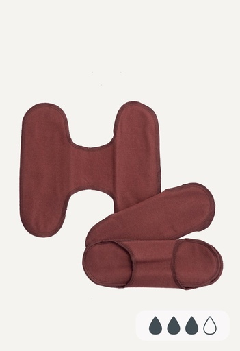 [MOS1866] Maandverband Snap Free Regular – Warm Bruin (Set van 3) | Imse