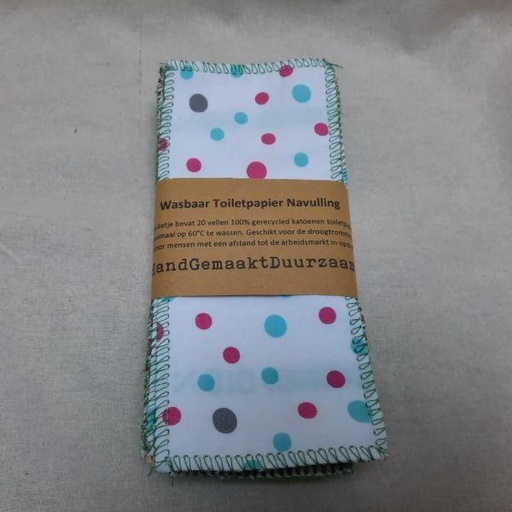 Navulling wasbaar ‘Toiletpapier’ – set van 20 doekjes