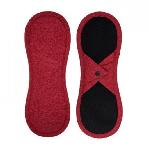 [8595642923807] Bamboolik Maandverband - Rood satijn, Drukknoopjes