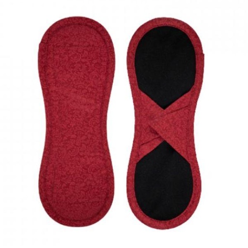 [8595642923821] Bamboolik Maandverband - Rood satijn, Klittenband