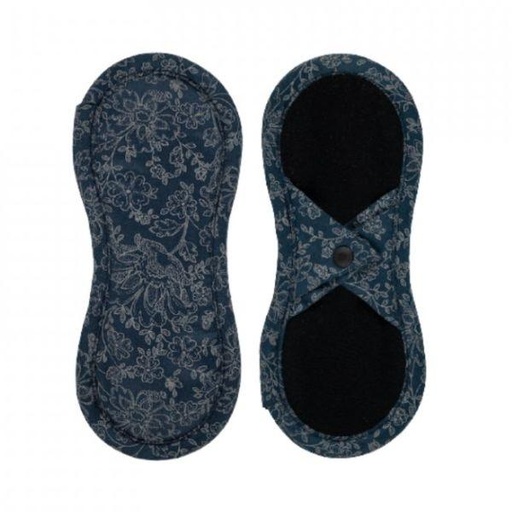 [8595642923852] Bamboolik Inlegkruisje - Blauw satijn, Drukknoopjes