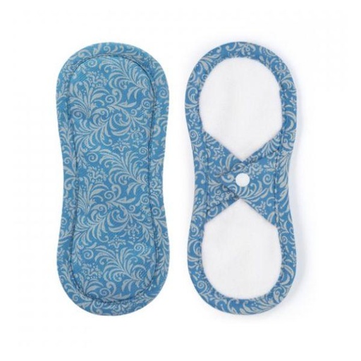 [8595642924217] Bamboolik Inlegkruisje - Lichtblauw satijn, Drukknoopjes