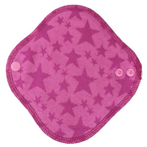 [6430024812312b] Myllymuksut Inlegkruisje Maijat® - Sterren - roze, Drukknoopje