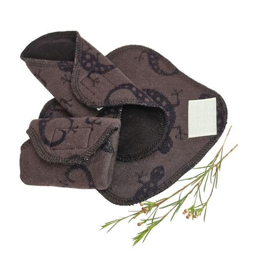 [6430024812312d-k] Myllymuksut Inlegkruisje Maijat® - Hagedis - zwart, Velcro