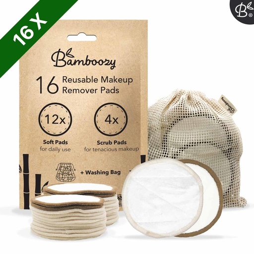[BZ01-6] Bamboozy Wattenschijfjes 16 stuks - Wit