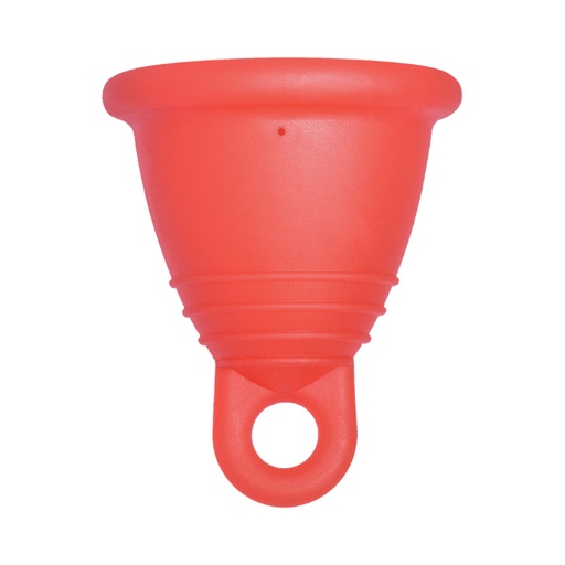 [4260554382229] Me Luna® Menstruatiecup | Classic | Shorty L | Rood | met Ring