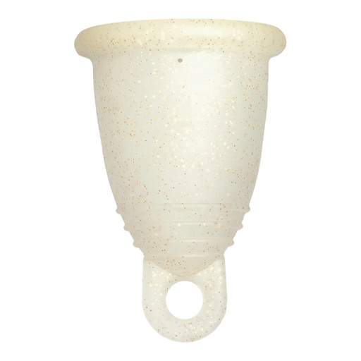 [4260554381529] Me Luna® Menstruatiecup | Sport | M | Gouden glitters | met Ring