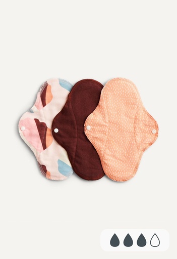 [MOS18410] Imse Maandverband Classic Regular - Orange Sprinkle - Set van 3